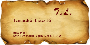 Tamaskó László névjegykártya