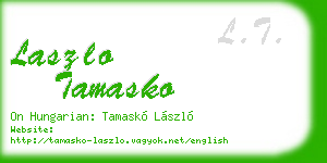 laszlo tamasko business card