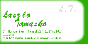 laszlo tamasko business card